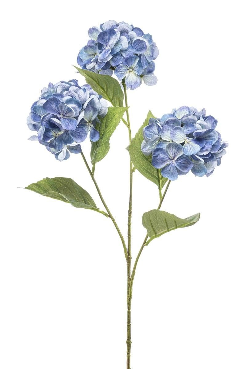 Kunstzweig Deko Zweig Hortensie Gracelyn, blau, 75cm Hortensie, artplants, Höhe 75.0 cm