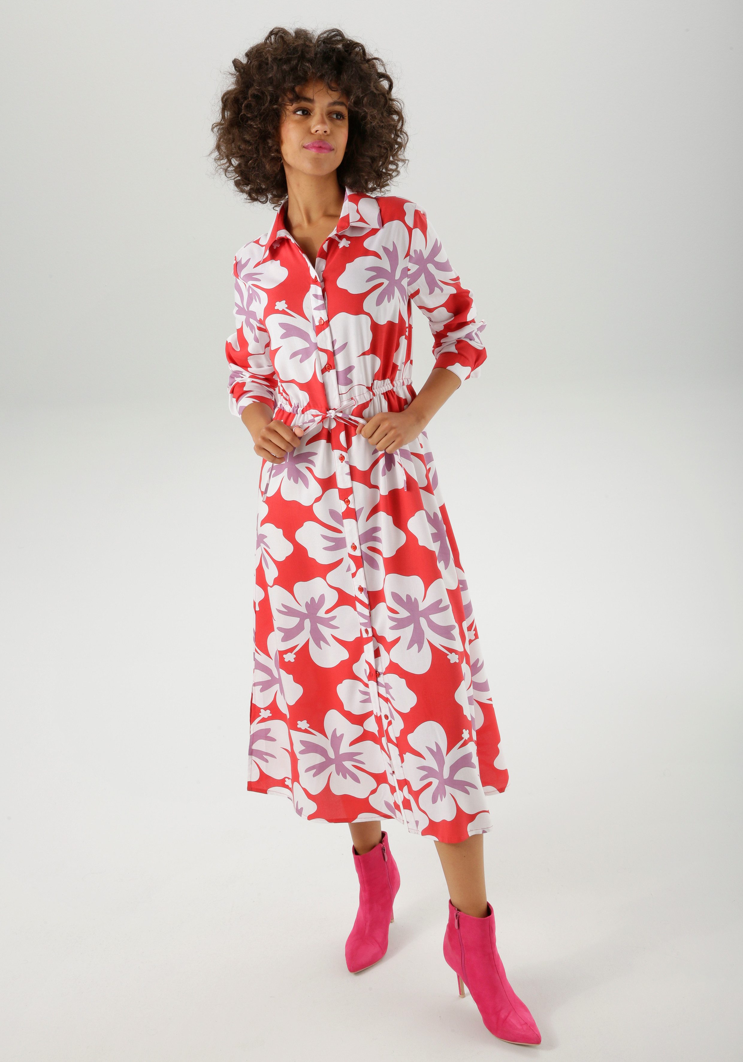 Aniston CASUAL Maxikleid mit großflächigen, grafischen günstig online kaufen
