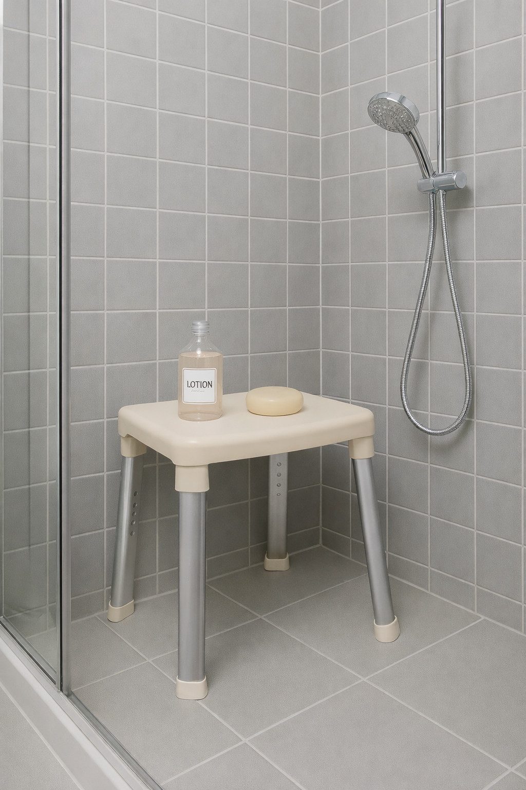 Bischof Dusch- und Badhocker Splash, belastbar bis 150 kg, rutschfester Stand, TÜV/GS geprüft