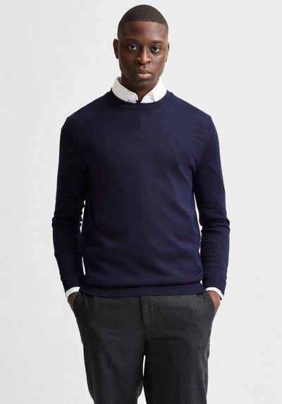 SELECTED HOMME Rundhalspullover »TOWN MERINO KNIT«