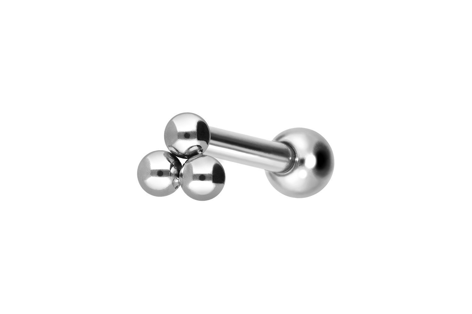 Piercing-Set Titan Ohrpiercing mit Innengewinde 3 KUGELN