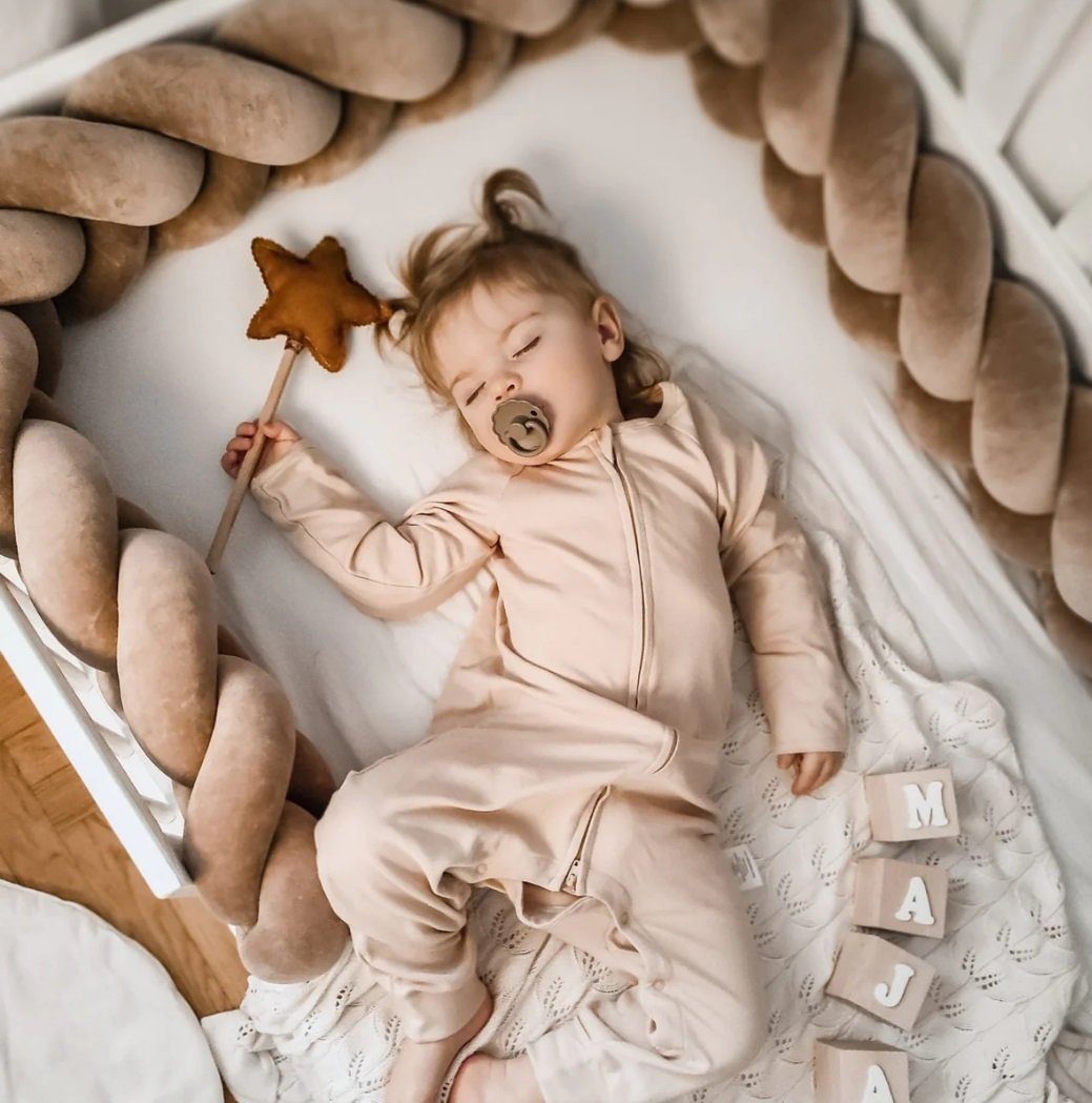 Babyboom Bettnestchen Handmade Bettschlange – 140 cm VELOURS (mehrere Farben  zur Auswahl)