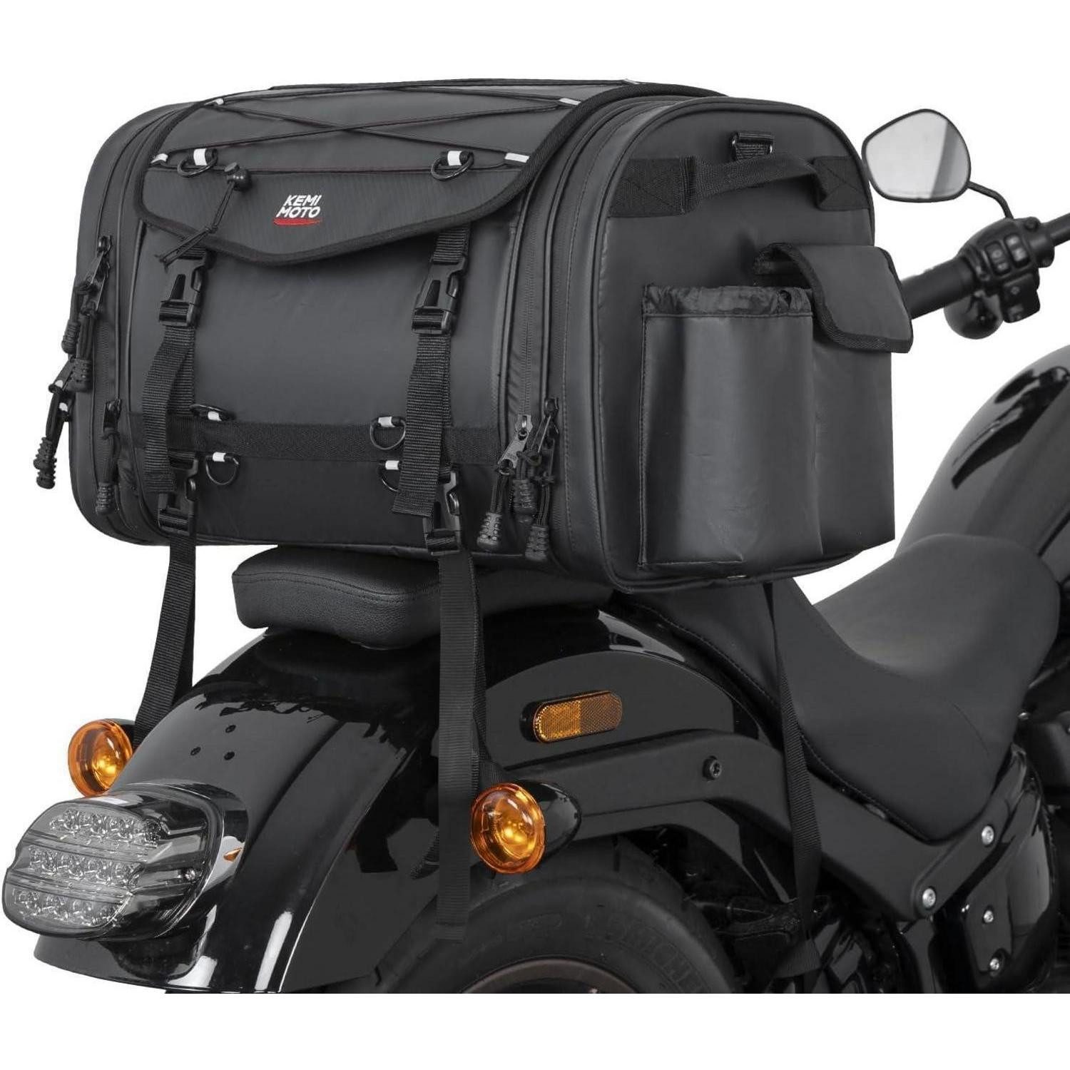 LuxusKollektion Roller-Gepäckträger Motorrad Tasche 32L wasserdicht erweiterbar Satteltasche Regenhülle