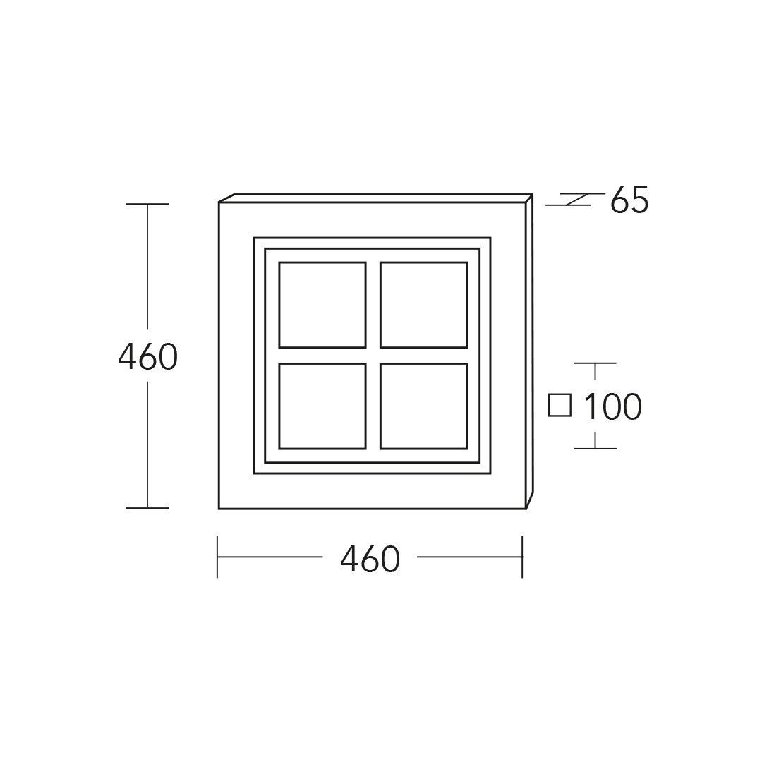 HerzBlut LED Deckenleuchte Heart of Mio, Alu LED-Leiste Acryl satiniert