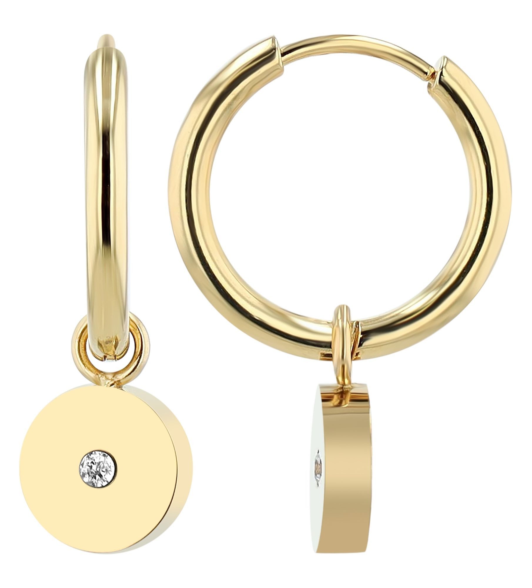 AKZENT Ohrring-Set Stintje Creolen Ohrringe Edelstahl silber Damen wasserfe günstig online kaufen