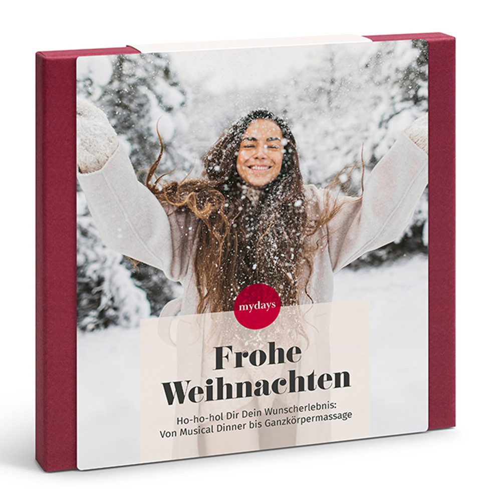 mydays Erlebnisgutschein Geschenkbox Zu Weihnachten, Der Erlebnismix zum Fest der Liebe, der keine Wuensche offen laesst