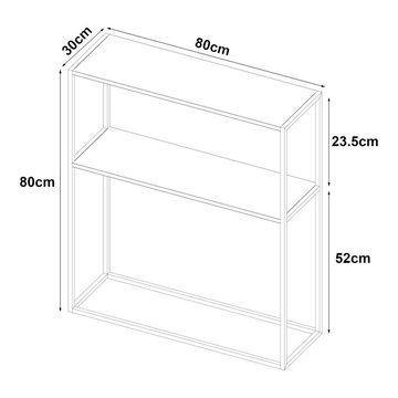 en.casa Konsolentisch, »Kuhmo« Flurtisch aus Metall 80x80x30 cm Weiß