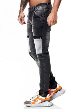 OneRedox Straight-Jeans J-8034C (Jeanshose Designerjeans Bootcut, 1-tlg., im modischem Design) Freizeit Business Casual