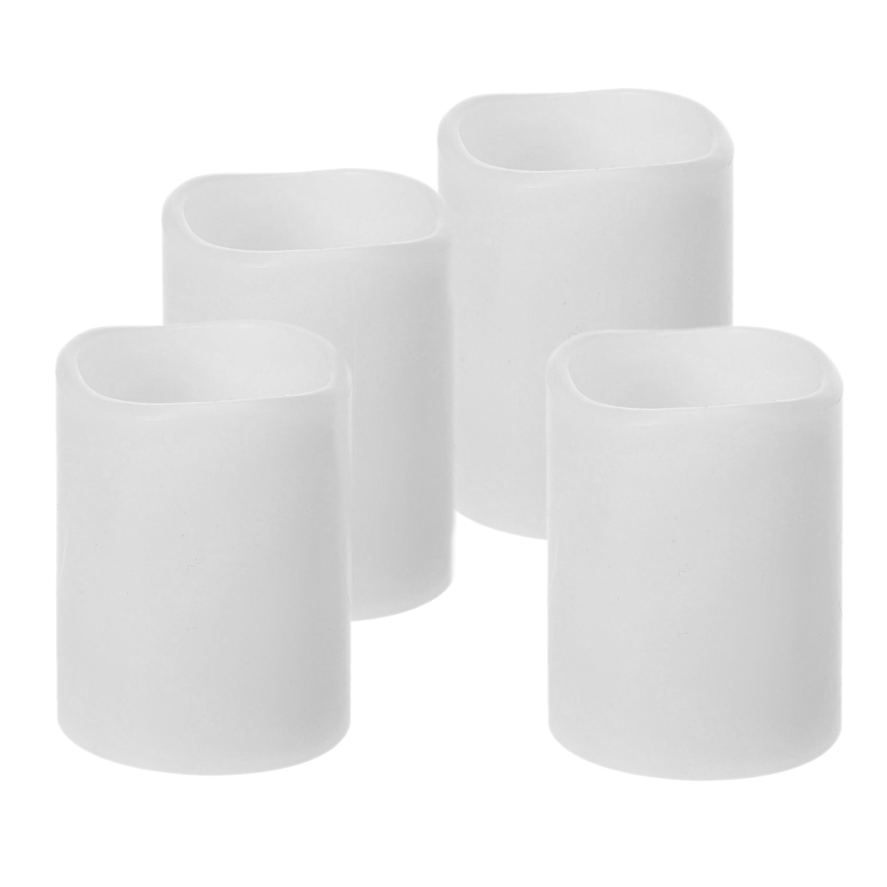 ToCi LED-Kerze LED-Kerze 4er-Set Timer Kerzenlicht Echtwachskerze Weiß Ø 5 günstig online kaufen