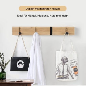 HIBNOPN Garderobenhaken Garderobenhaken Wand, Kleiderhake Faltbare mit 4 Haken für Hüte, Schal