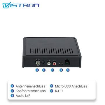Vistron YOUTUNE1 DAB+ und UKW Tuner (200 Speicherplätze, Audio R/L, inkl. Antenne)