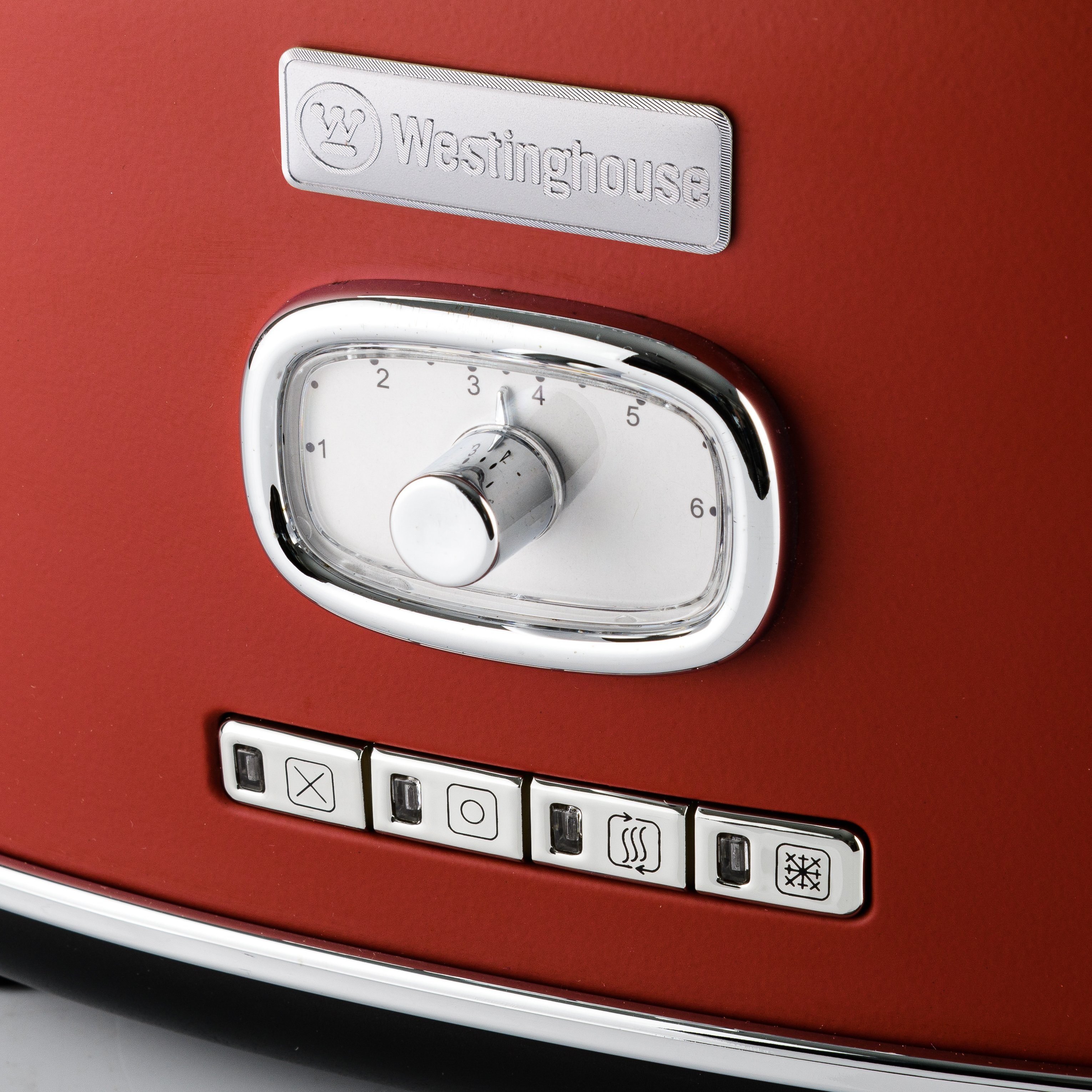 Westinghouse Toaster WKTTB857, Krümelschublade 6 Stufen, 2 kurze Schlitze, für 2 Scheiben, 815 W, Auftau-, Aufwärm-Funktion, Überhitzungsschutz