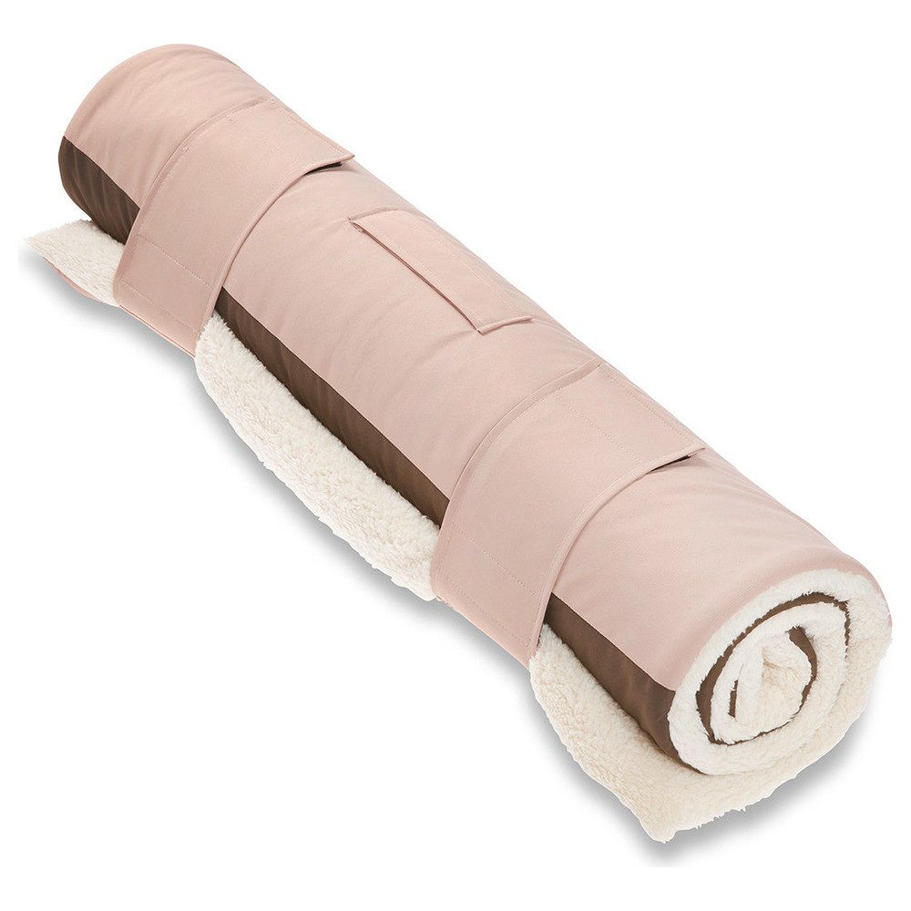 Wolters Tierdecke Upcycling Vagabund Reisedecke champagner/trüffel