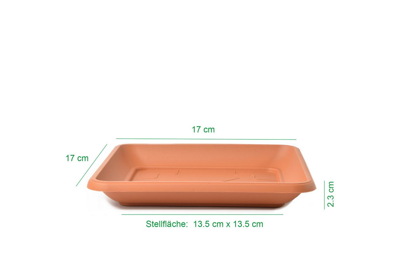 Thumbnail - KAGM Blumentopfuntersetzer Untersetzer für Blumenkübel Blumentof Pflanztopf quadratisch, UV-beständig