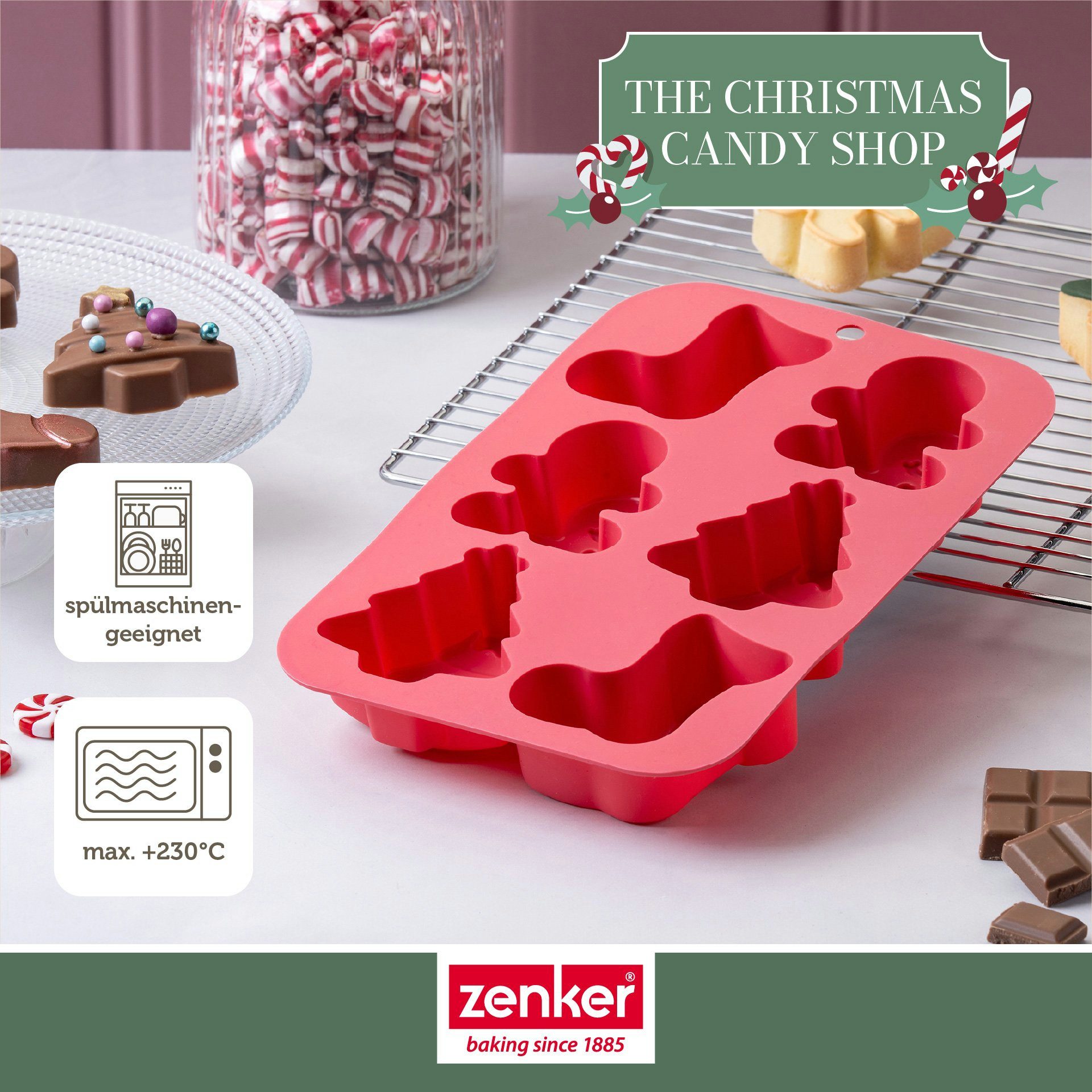 Zenker Backform Minikuchenform, Pralinenform, Schokoform, Weihnachtsbackform