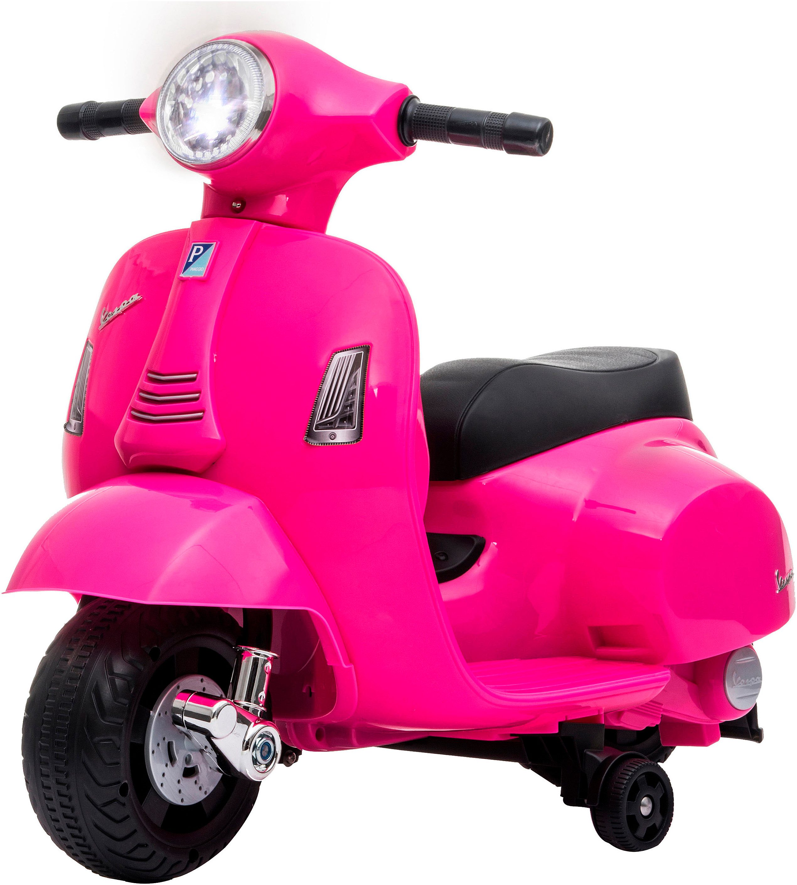 Jamara Elektro-Kinderroller Ride-on Vespa Mini, Li-Power 8.4, Belastbarkeit 25 kg, mit Licht und manueller Hupe