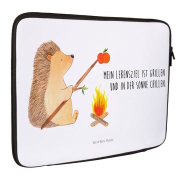 Mr. & Mrs. Panda Laptop-Hülle 20 x 28 cm Igel Grillen - Weiß - Geschenk, Notebook Schutz, Gute Laun, Für Reisen optimiert