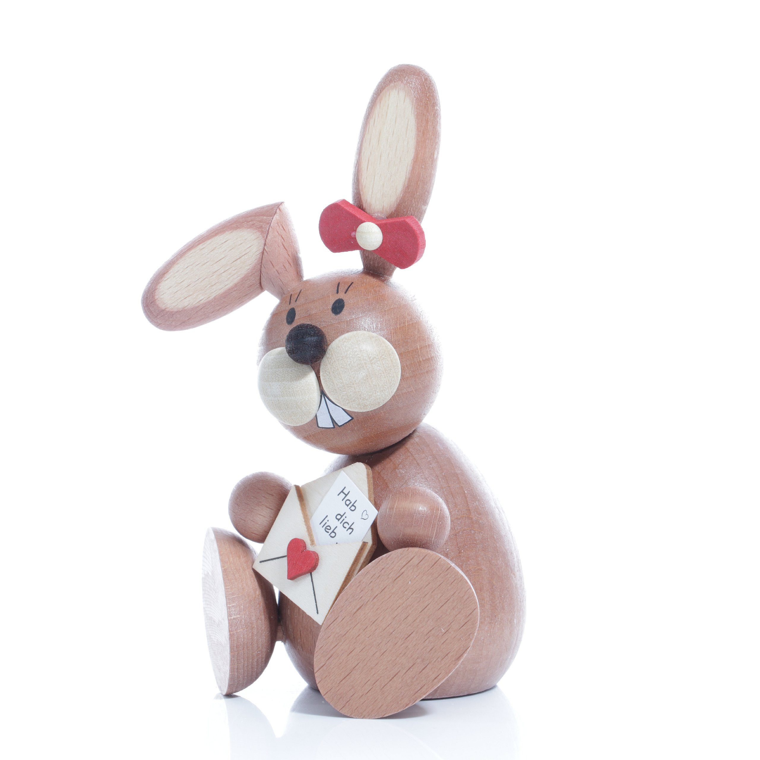 Ullrich Kunsthandwerk Osterhase Osterartikel Osterhäsin mit Brief HxB 11x7cm NEU