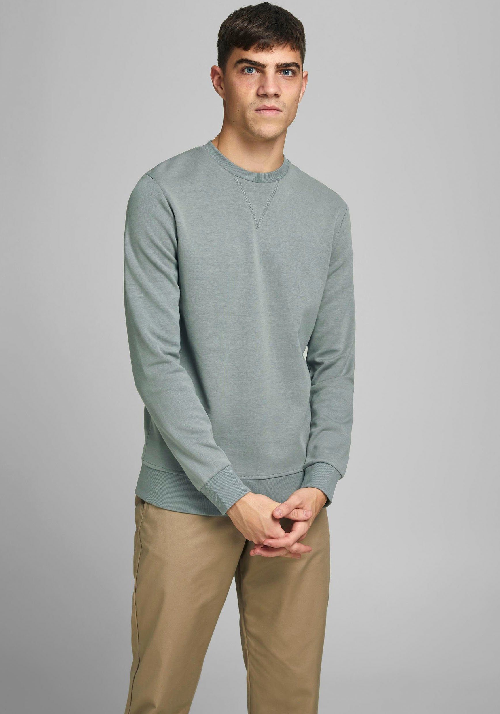 BASIC SWEAT graugrün Sweatshirt Jack & Jones
