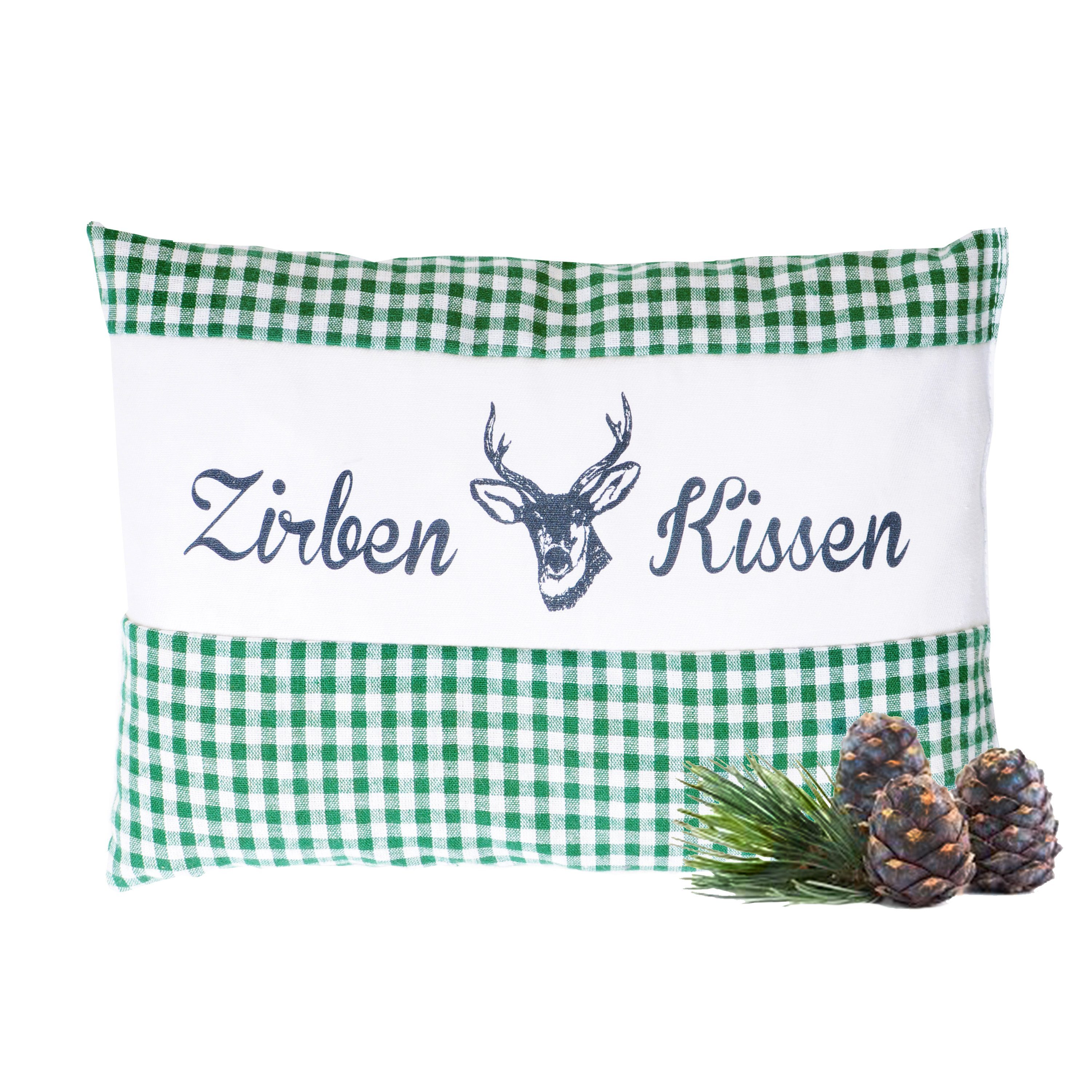 Dr. Berger Zirbenkissen Zirbenkissen Vichy Grün 26 x 19 cm