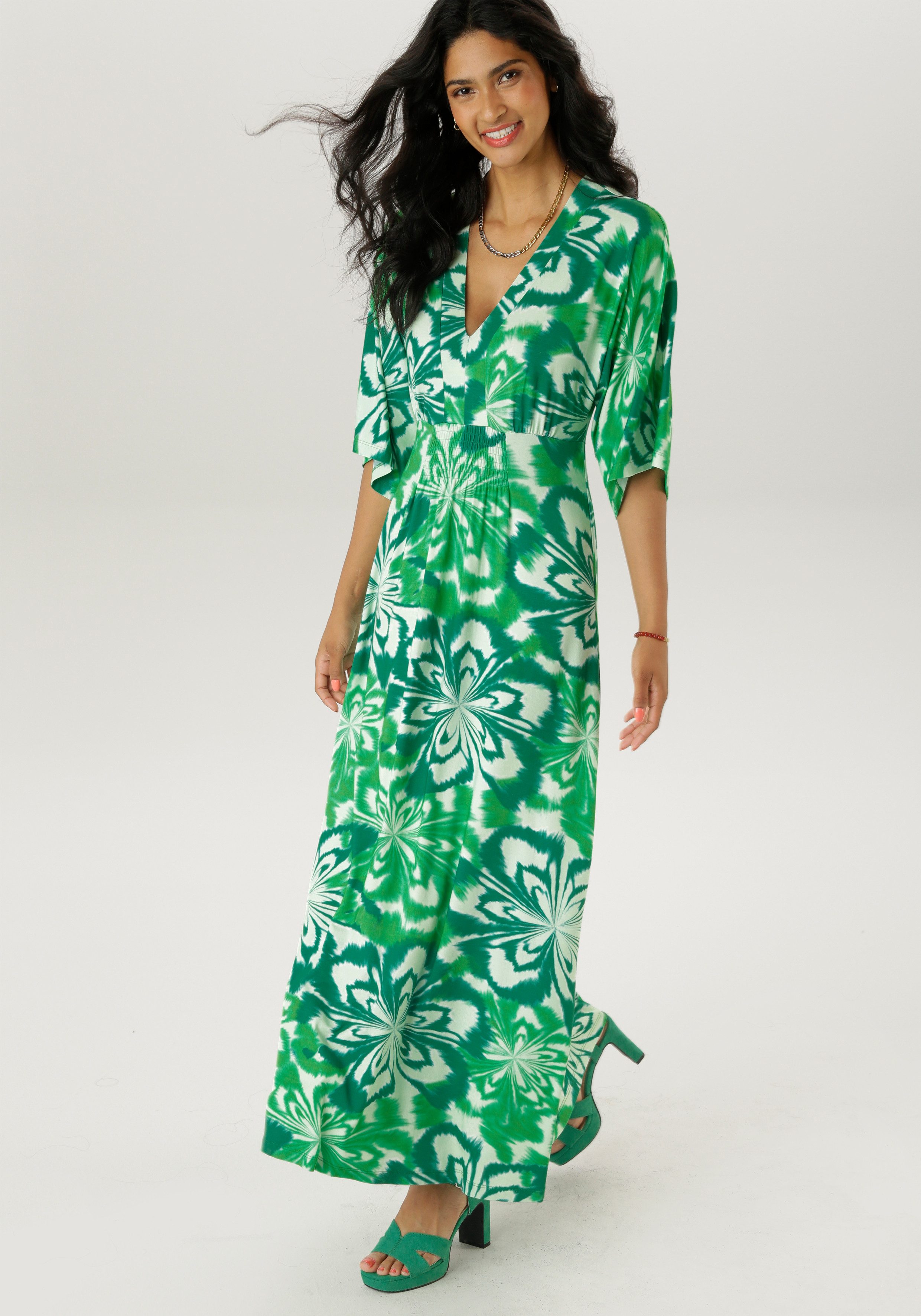 Aniston SELECTED Maxikleid mit weiten, 3/4-langen günstig online kaufen