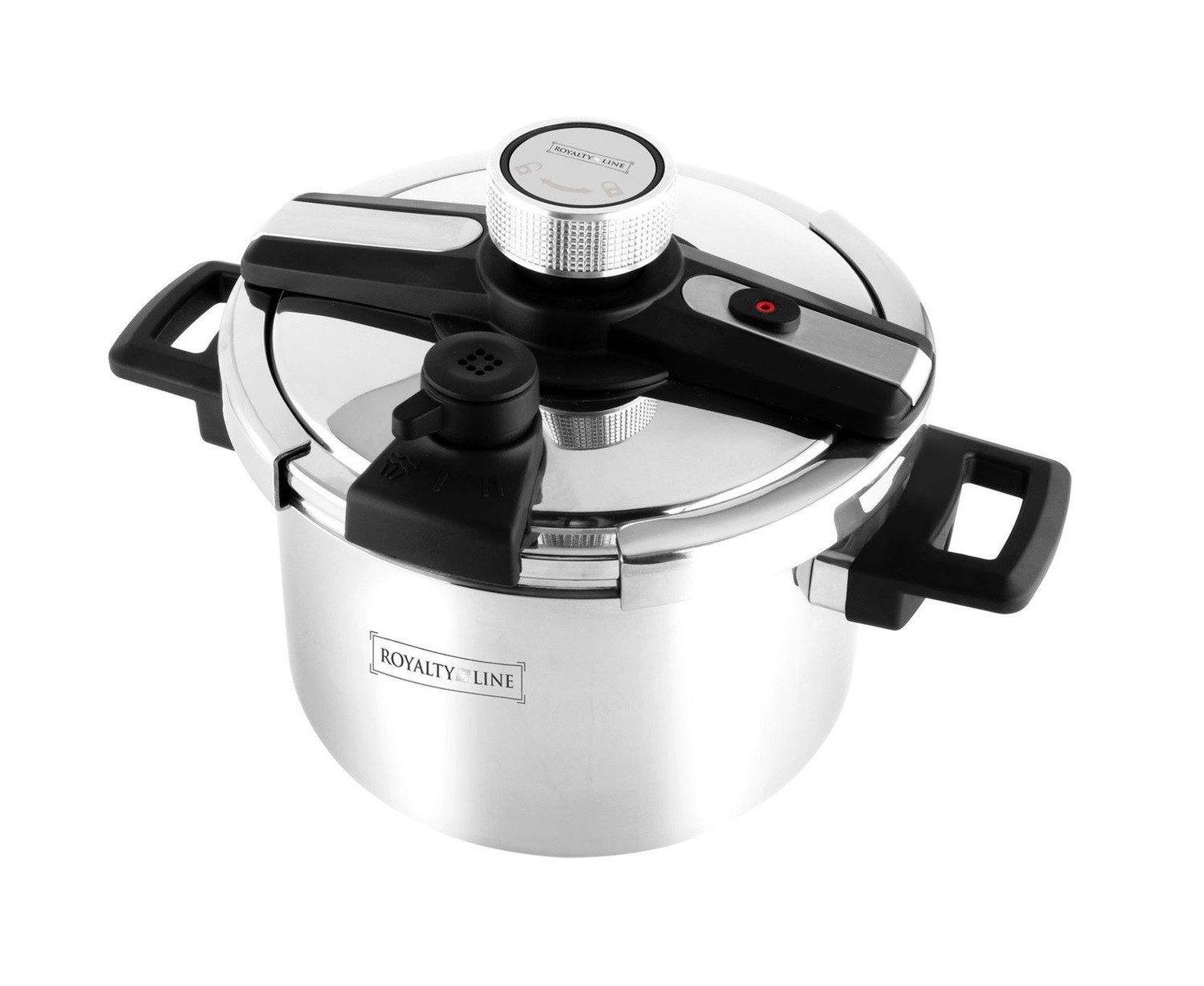 Royalty Line Schnellkochtopf Schnellkochtopf Dampfkochtopf Edelstahl Kochtopf 4Liter ROYALTY LINE, Material: Edelstahl, Kunststoff