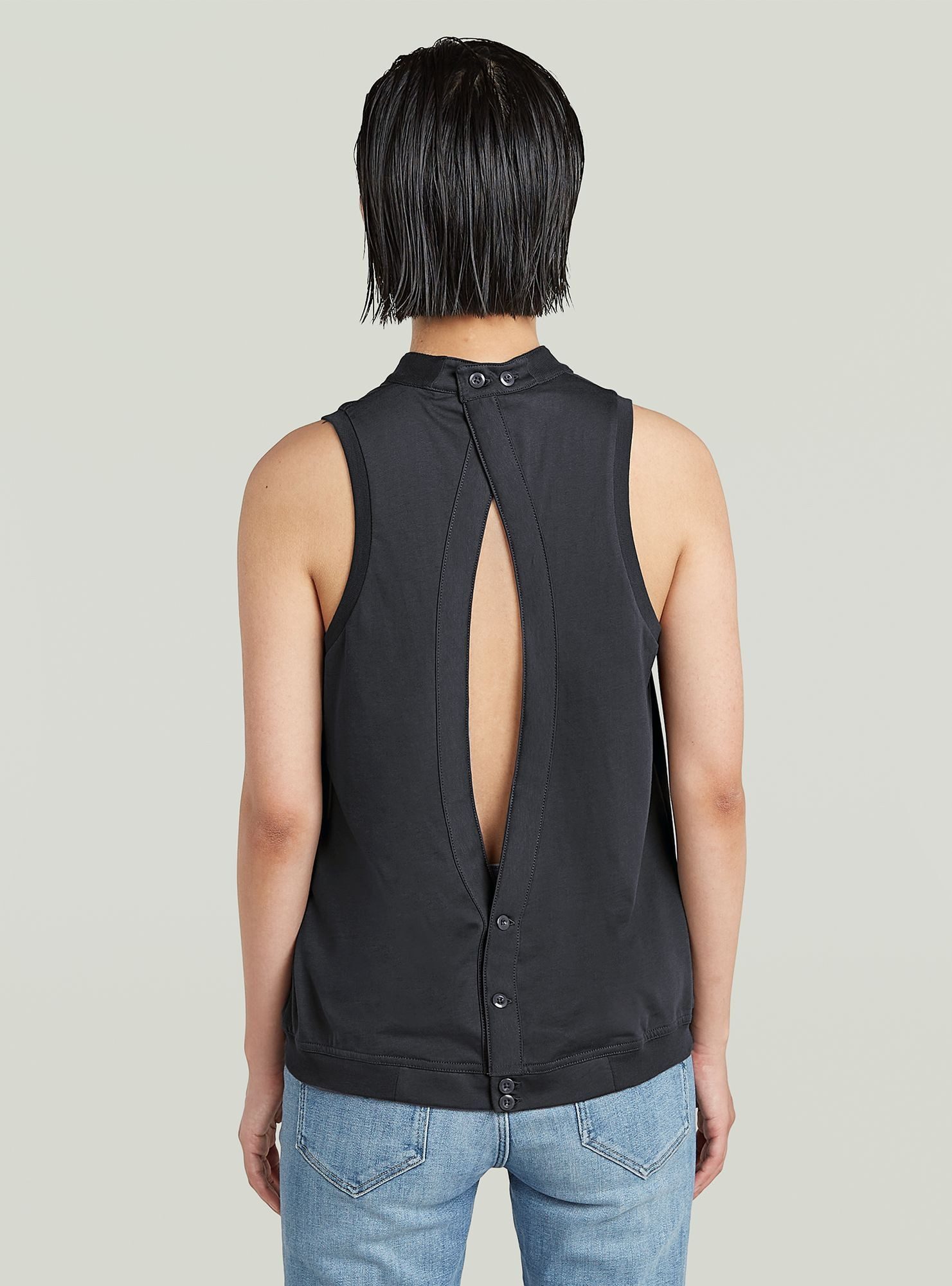 G-STAR T-Shirt Open Back Knit Tanktop