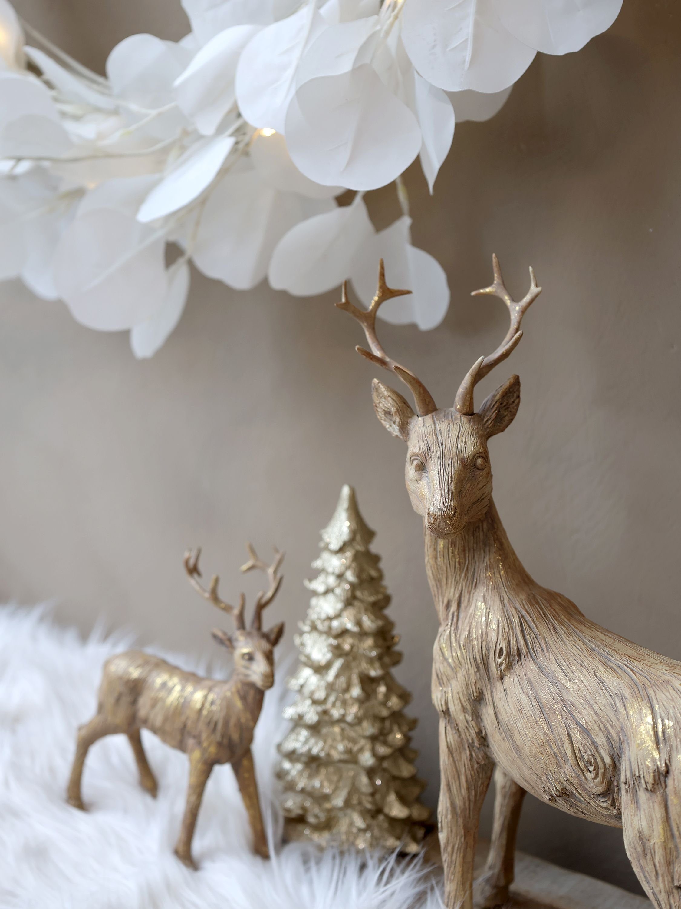 Chic Antique Weihnachtsfigur Hirsch Hirschfigur Tierfigur H29xL23cm Deko Weihnachtsdeko Chic