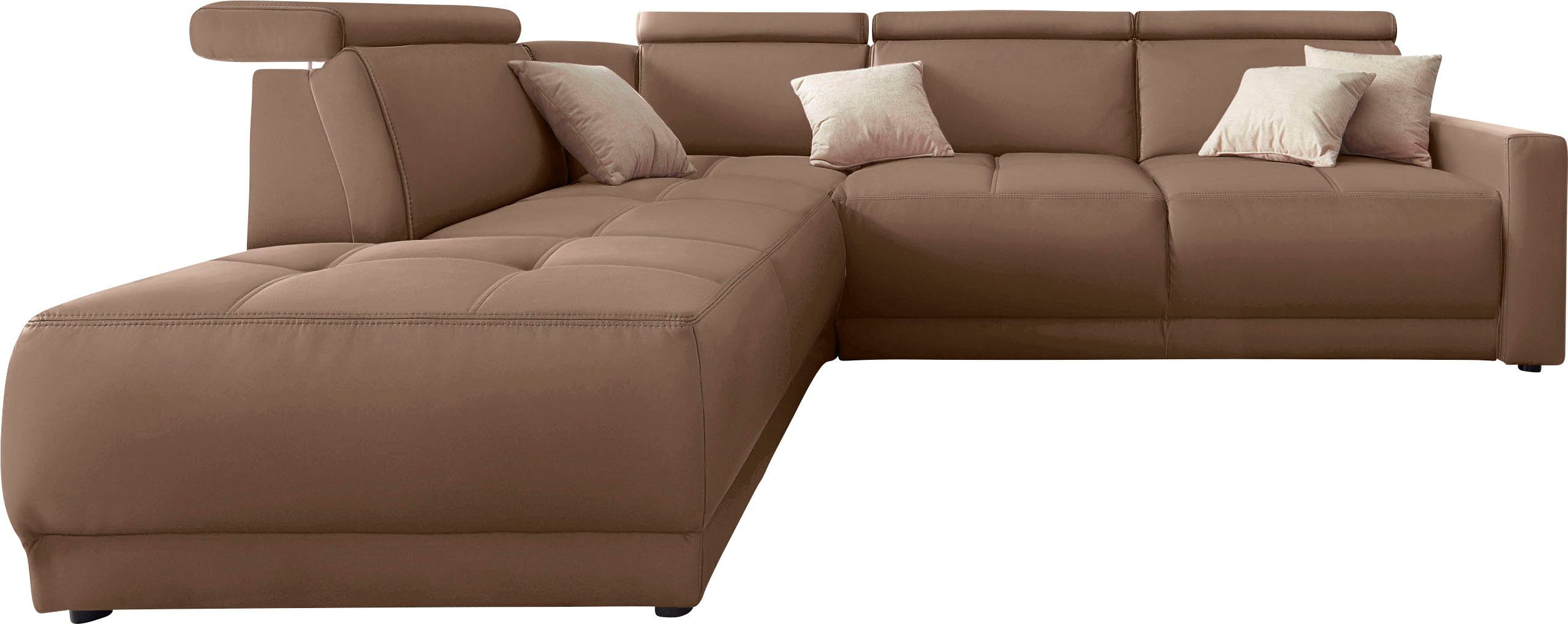 DOMO collection Ecksofa Ava, moderne Sitzheftung günstig online kaufen