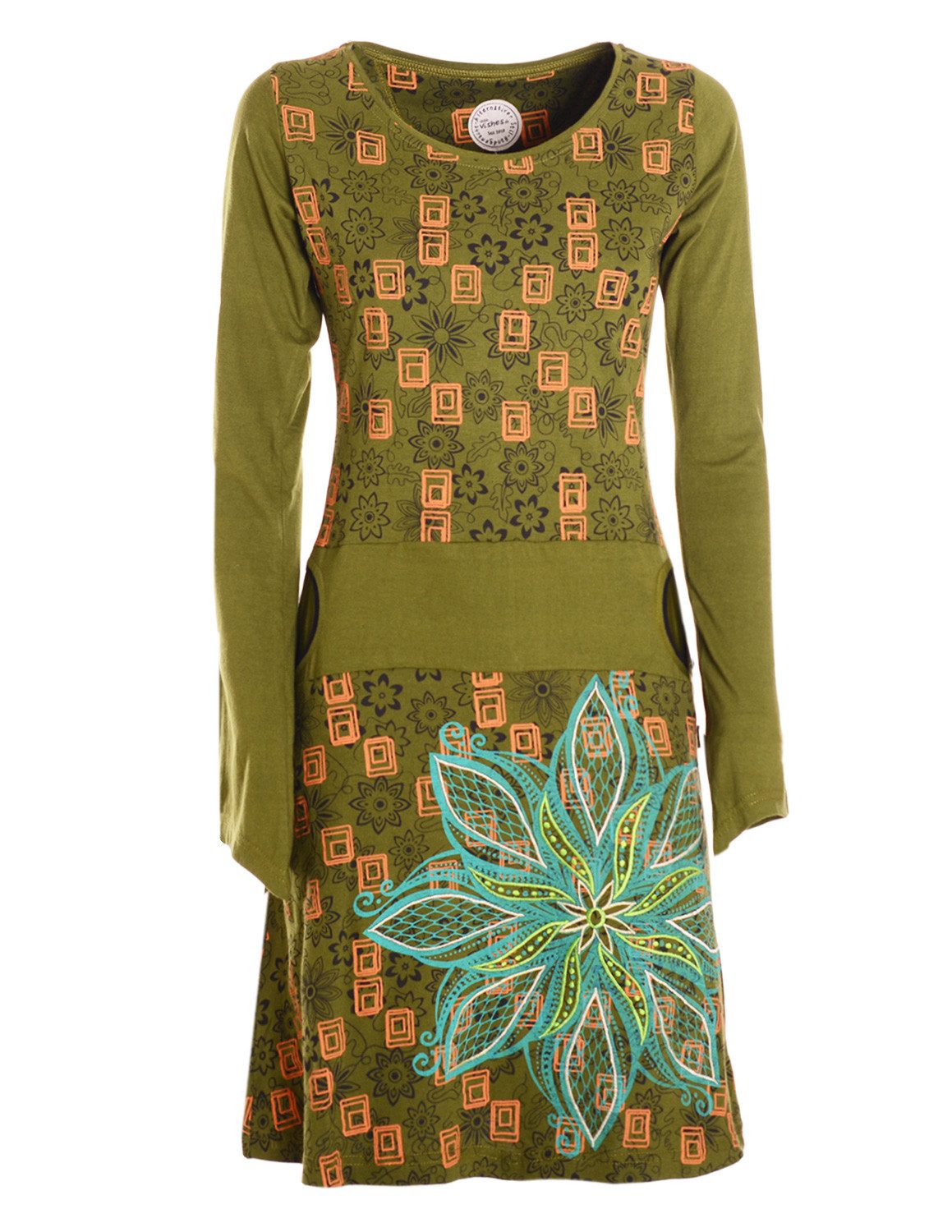 Vishes Jerseykleid Damen Baumwolle Casual Kleid günstig online kaufen