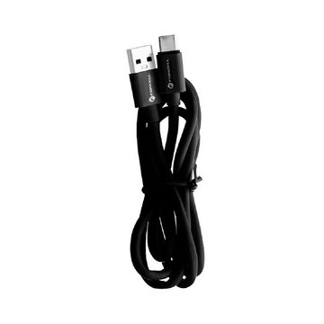 Forcell Ladekabel USB zu Typ C 3.0 3A C398 TUBE Schwarz 1 Meter Smartphone-Kabel