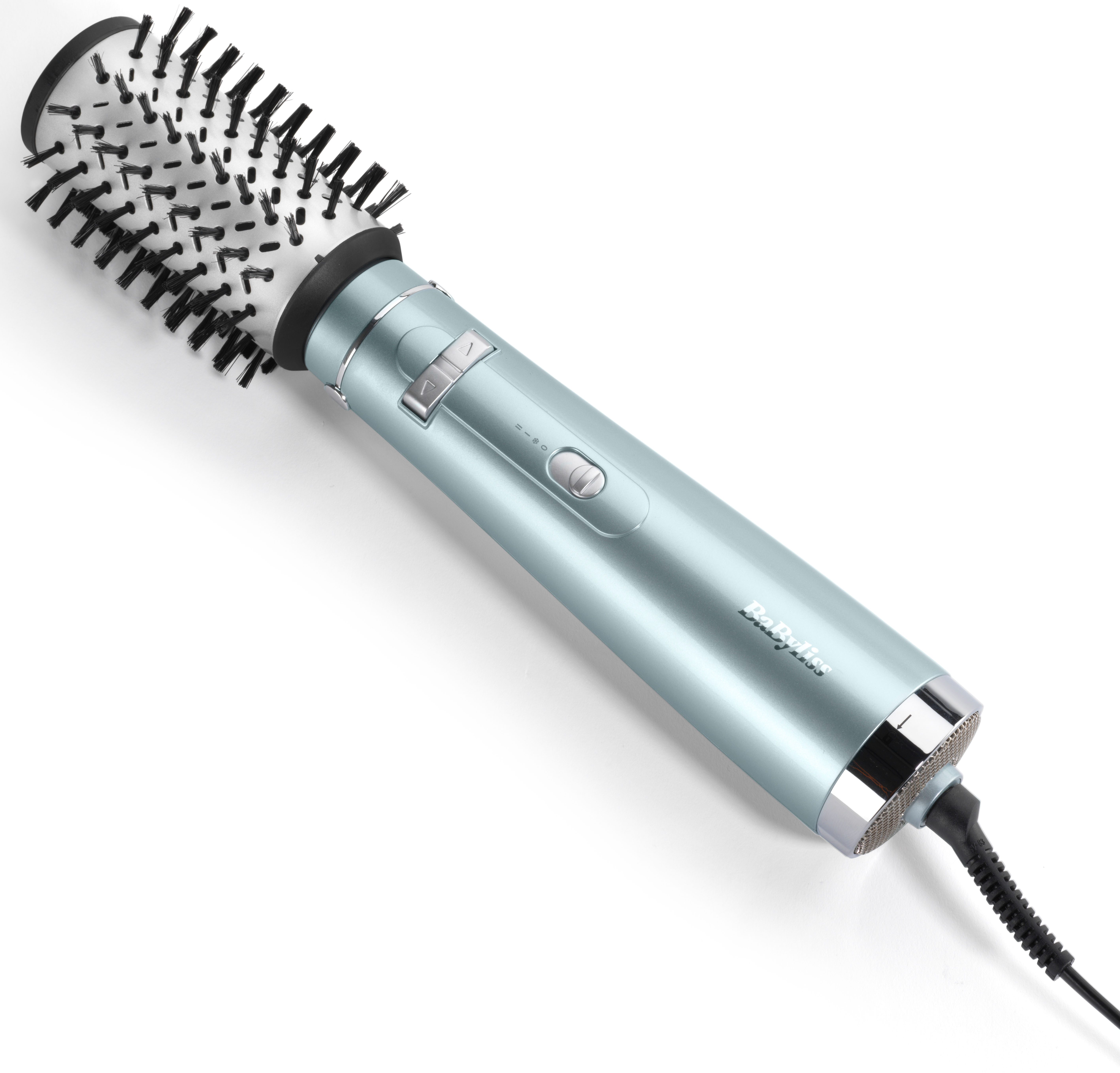 BaByliss Warmluftbürste BaByliss Hydro Fusion rotierende Warmluftbürste, Anti-Frizz, AS773E, Rundbürstenföhn mit Dual-Ionen, Keramik & 50 mm Rundbürste, 700W