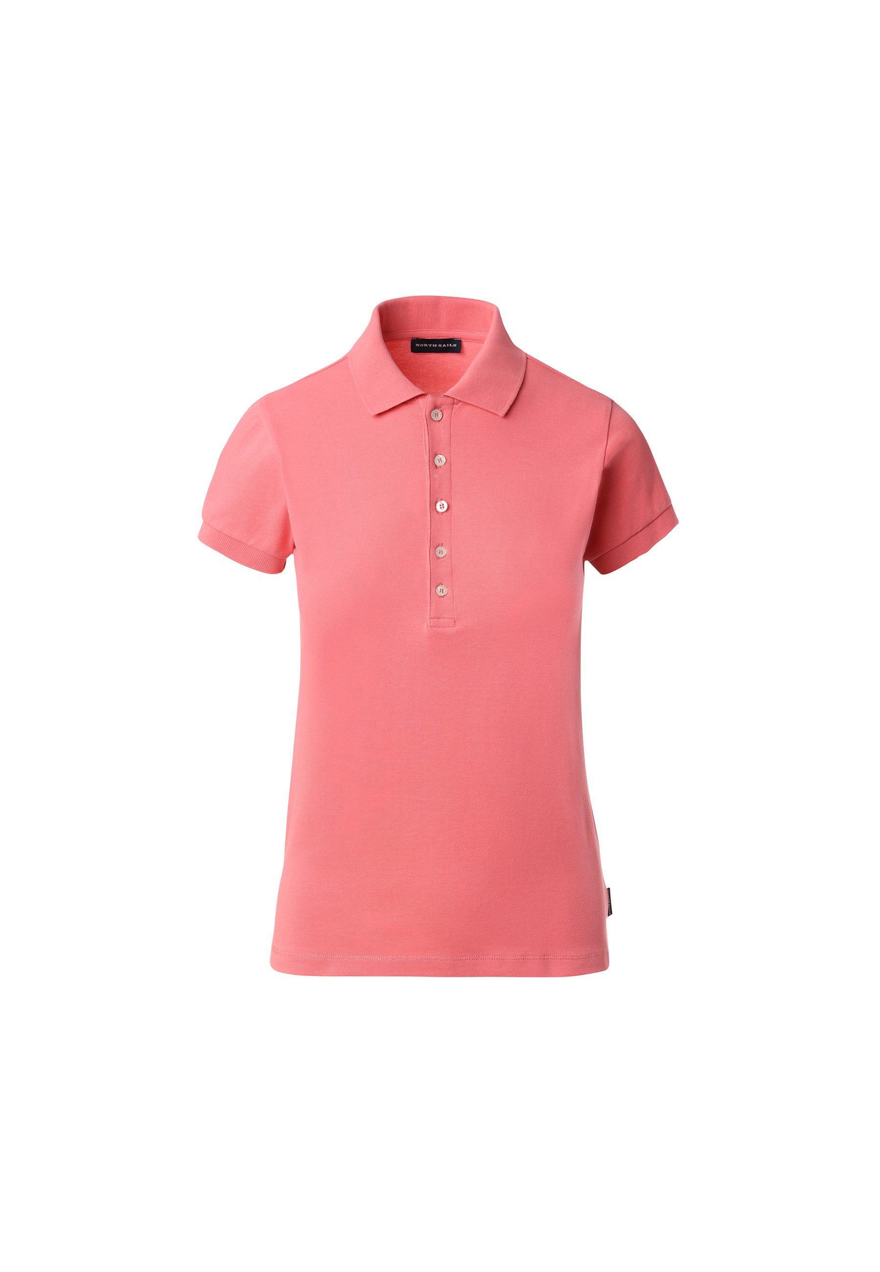 Design Sails langer Knopfleiste Poloshirt PINK Poloshirt mit North mit klassischem