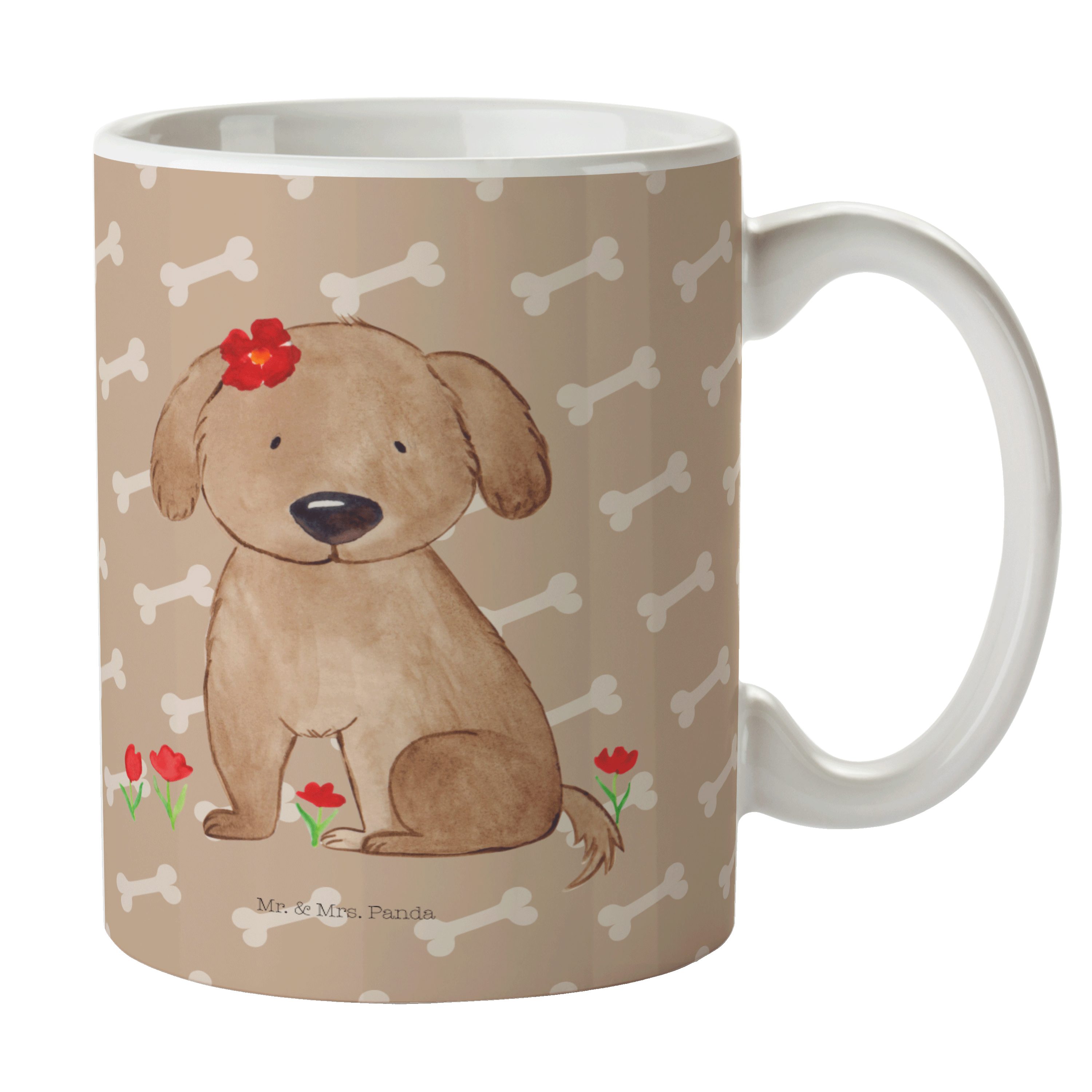 Mr. & Mrs. Geschenk, Hund Hundeglück liebenswert, - Keramik Porzellantasse, Panda Hundedame Tasse 