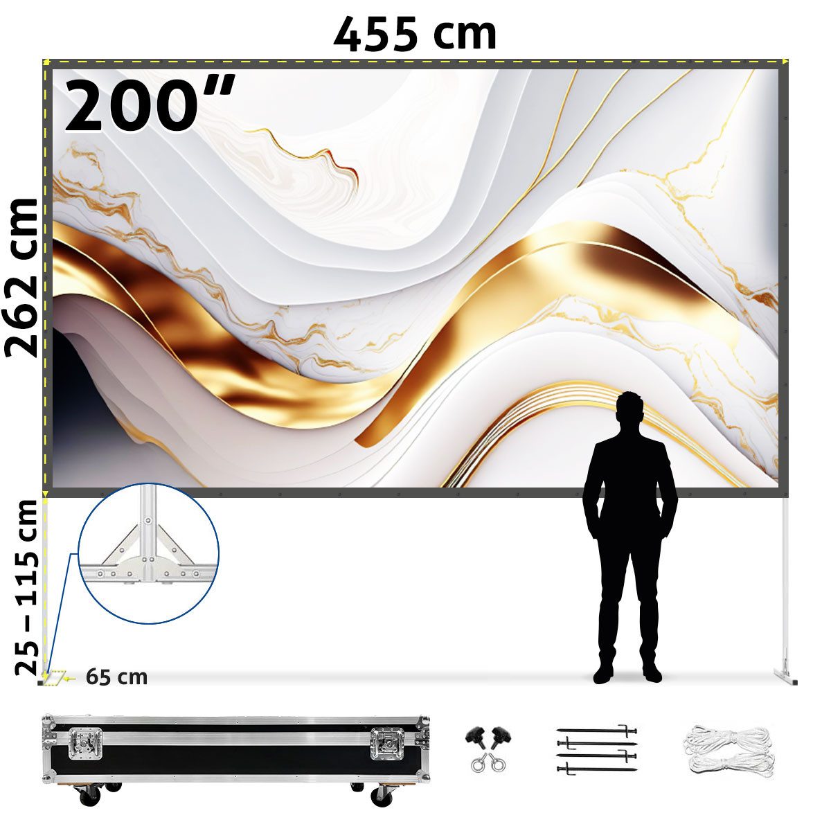 ESMART ESMART Professional Faltrahmen-Leinwand Faltrahmenleinwand (MIMOBI)