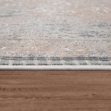 Teppich, Kurzflor- Für Wohnzimmer, Orient-Optik 3-D-Look, In Grau, TT Home, Läufer, Höhe: 11 mm