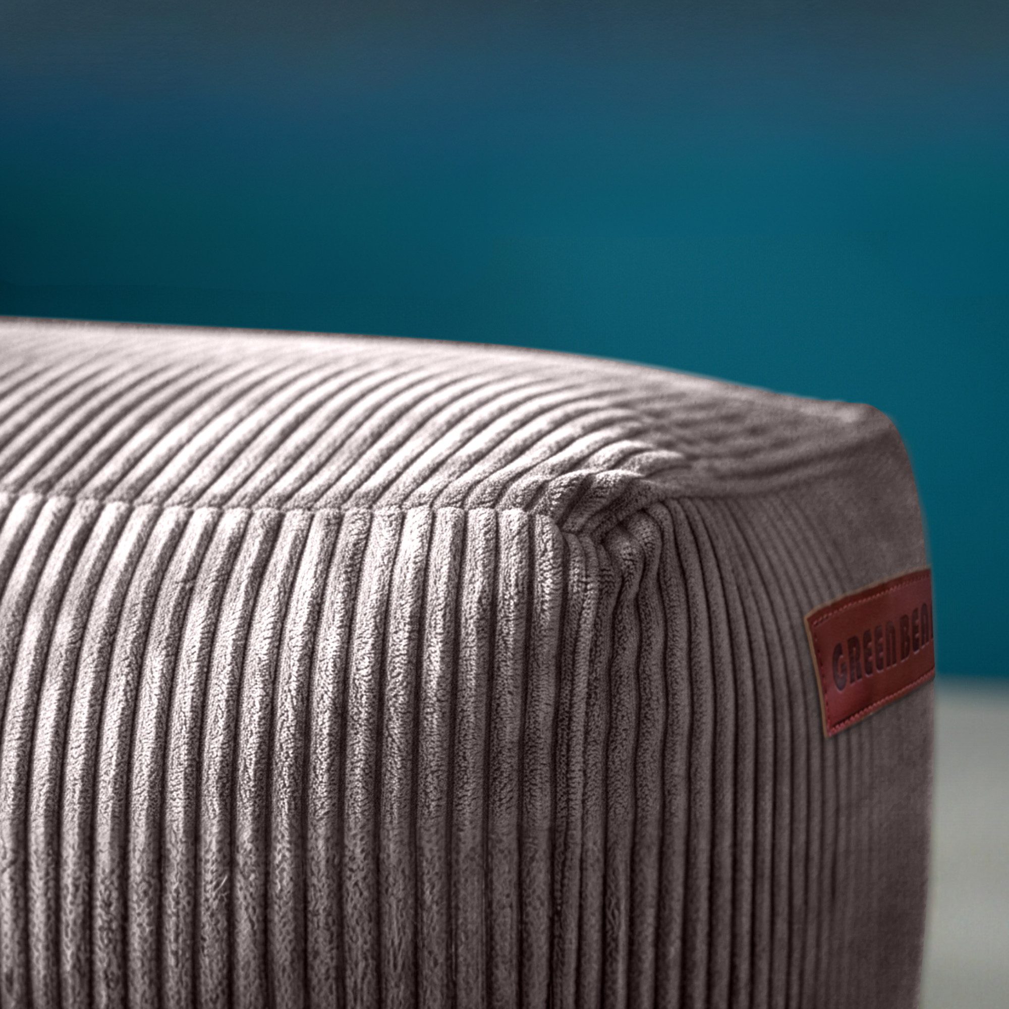 Green Bean Pouf Ottomane Cord (Indoor Sitzhocker Sitzkissen Fußhocker Relax-Sessel, Made in Germany), die ideale Ergänzung zum Sitzsack – Bild 4 von 5