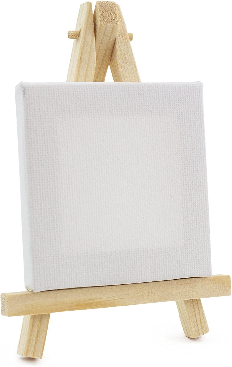 BRUBAKER Mini Staffelei Mini-Staffelei Set, Miniatur-Keilrahmen mit Leinwand zum Selbstgestalten