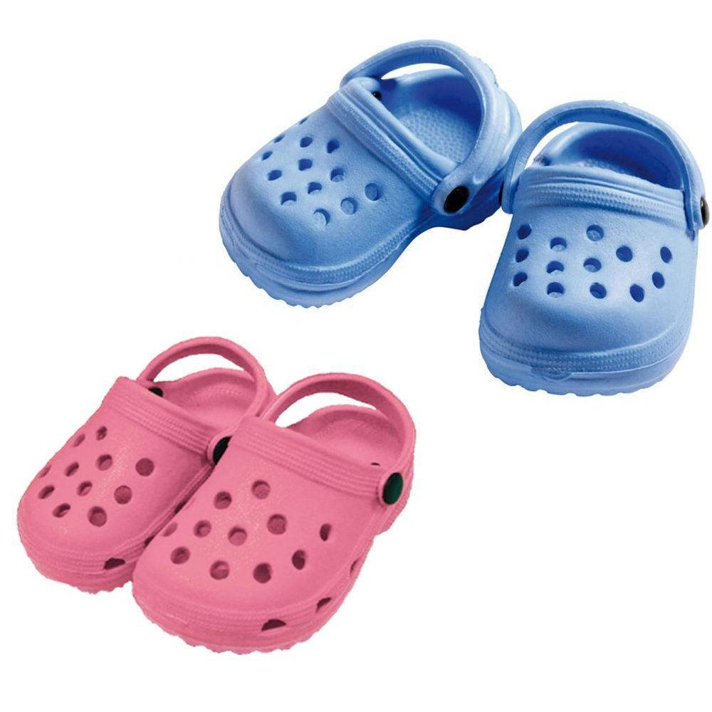 Heless Puppenkleidung Clogs pink Größe 38-45cm