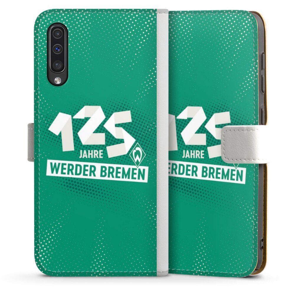 DeinDesign Handyhülle 125 Jahre Werder Bremen Offizielles Lizenzprodukt, Samsung Galaxy A50 Hülle Handy Flip Case Wallet Cover