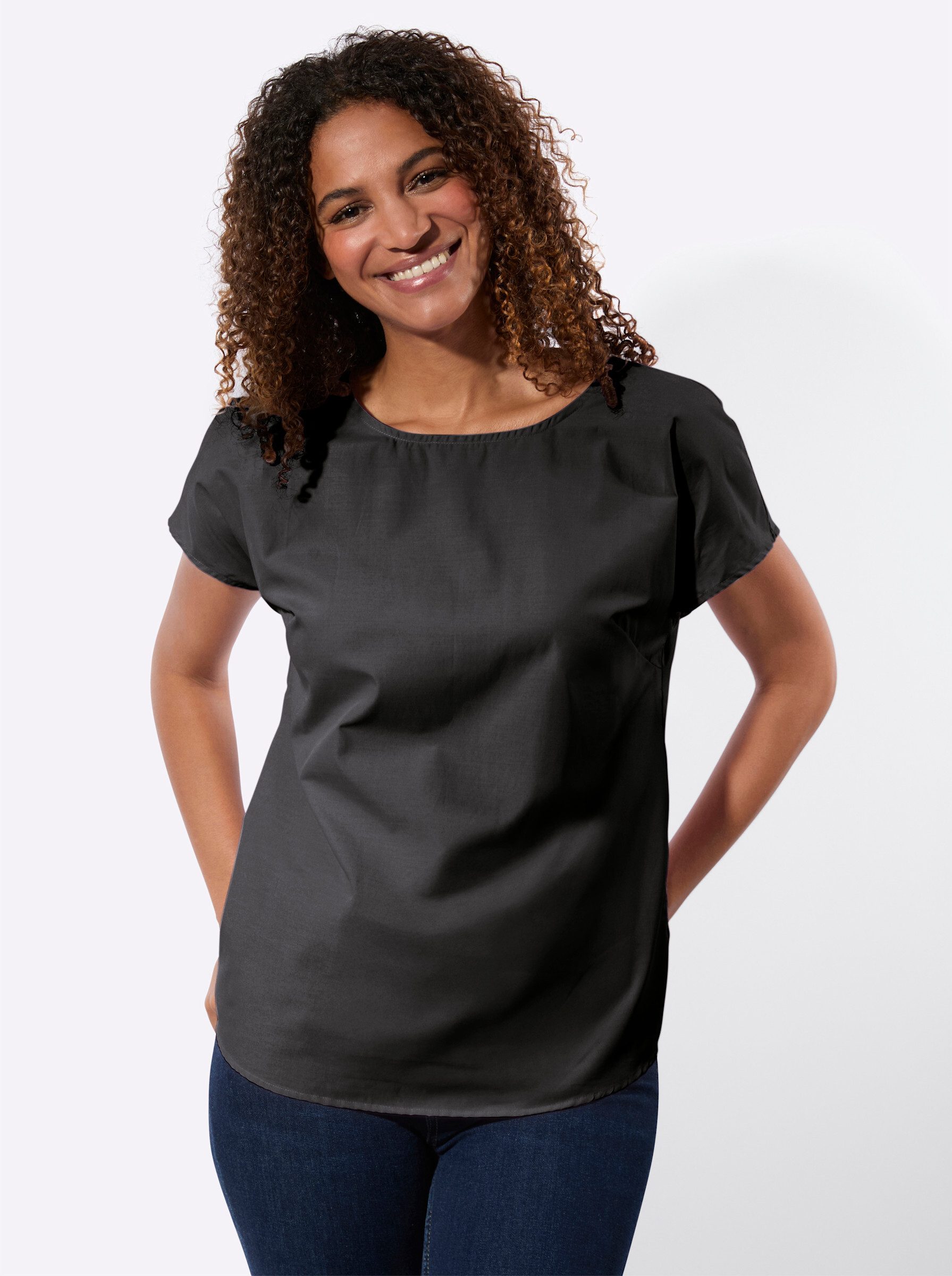Witt Klassische Bluse Schlupfbluse Kurzarm