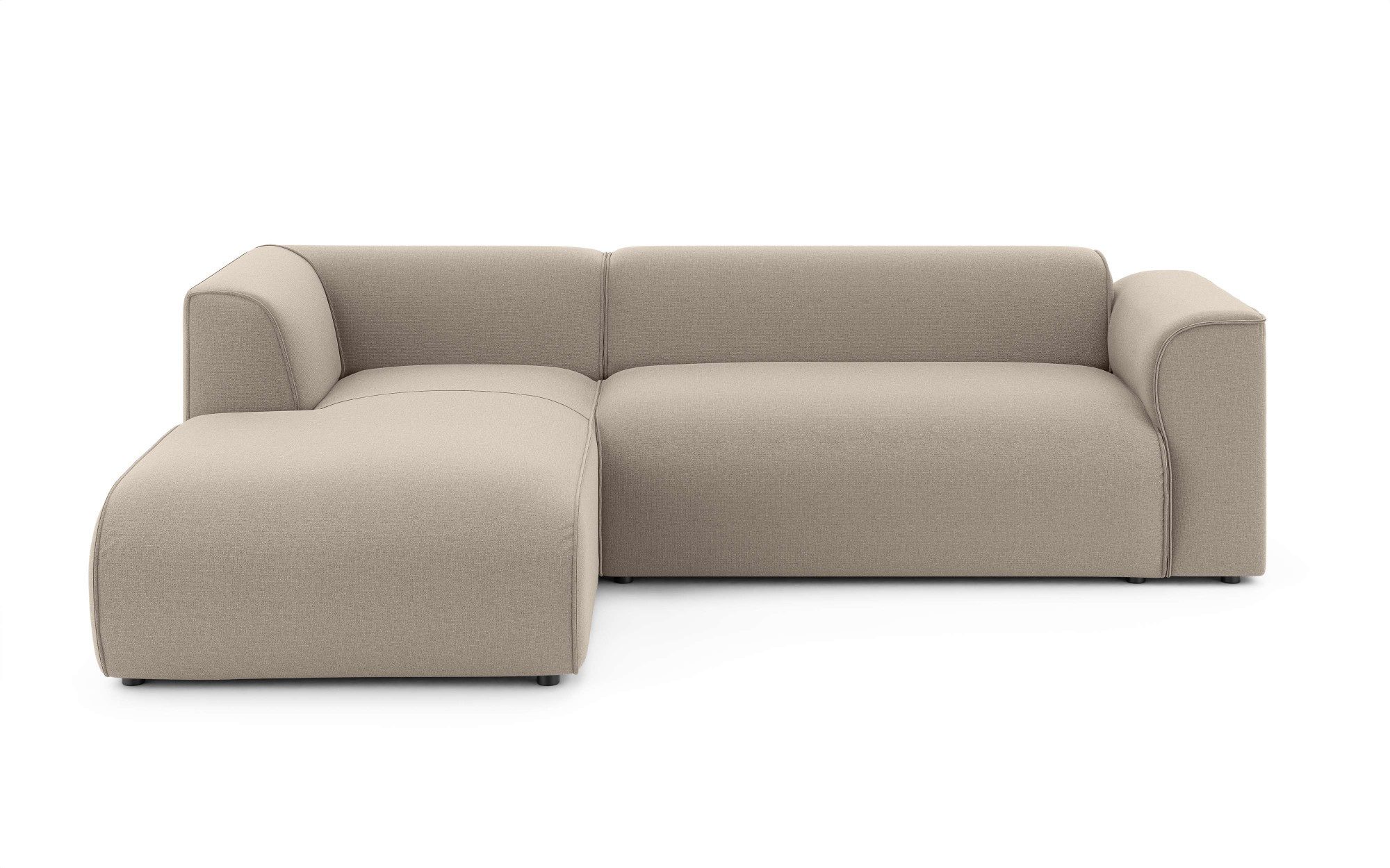 Home affaire Ecksofa GENTON L-Form (257 cm), zeitlos & stilvolles Design, Aufwendig gepolstert, in Cord, Chenille und Struktur