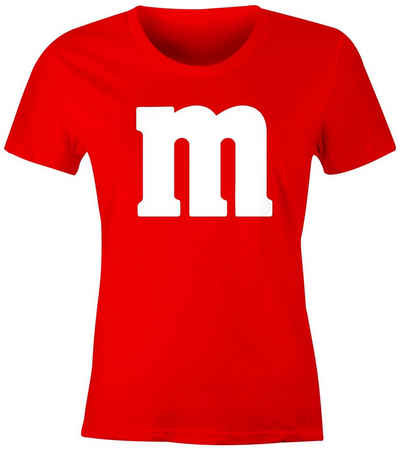 MoonWorks Print-Shirt »Damen T-Shirt Gruppen-Kostüm M Aufdruck Kostüm Fasching Karneval Verkleidung Moonworks®« mit Print