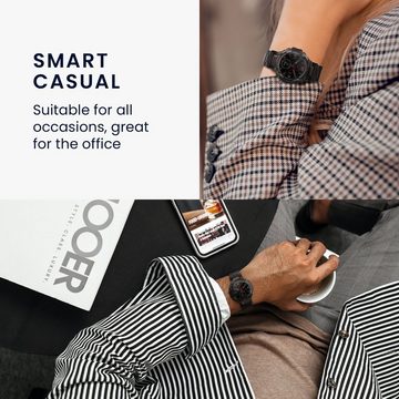 kwmobile Uhrenarmband Edelstahl Uhrenarmband für Xiaomi Smart Band 8 Active / Redmi Band 2, Ersatzarmband für Smartwatch - 14 - 22 cm Innenmaße
