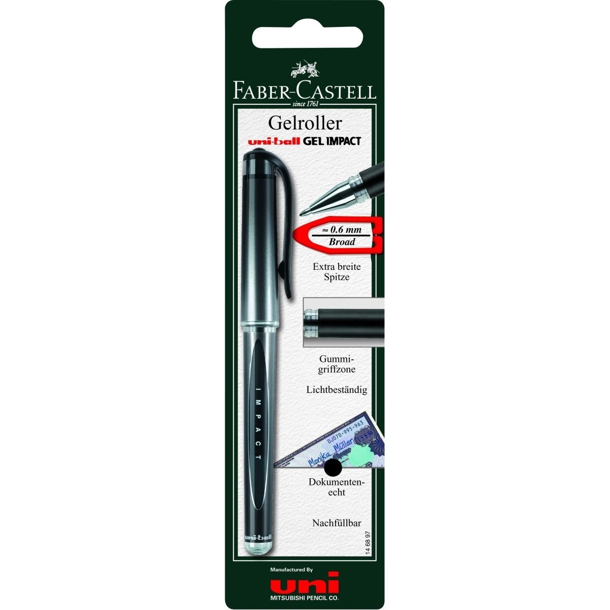 uni-ball Gelroller Gelroller Uni-Ball Signo UM 153 schwarz auf Blisterkarte