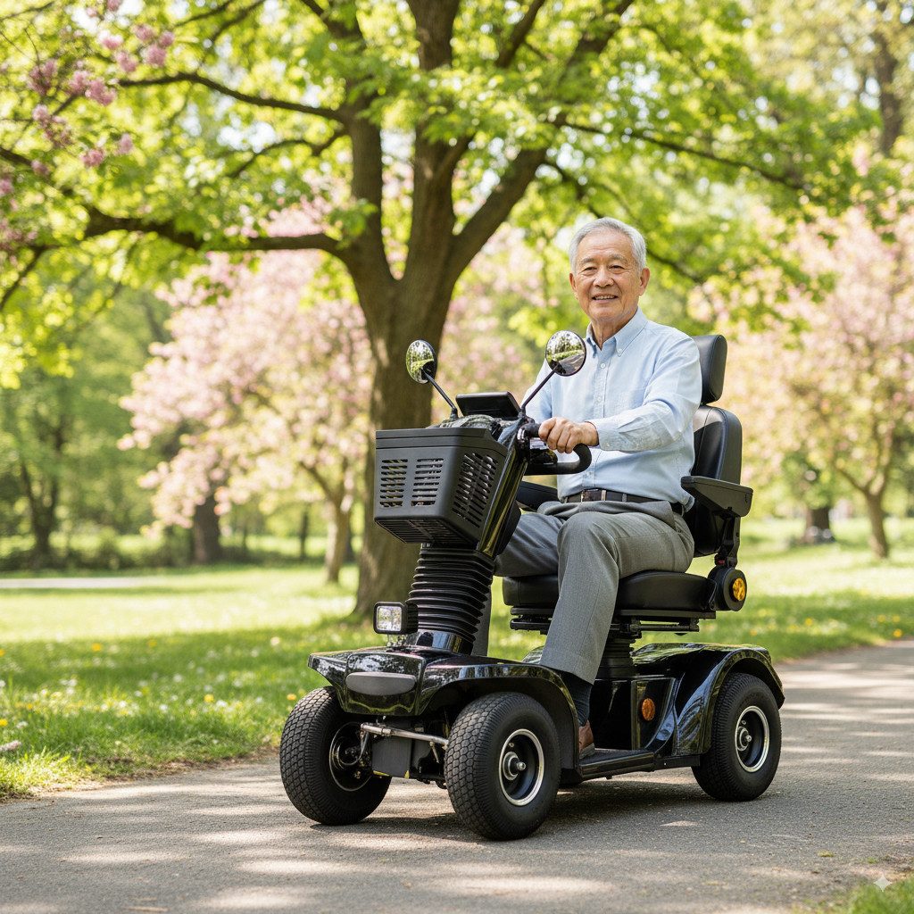 Urban Hopper E-Motorroller Urban Hopper Senior 4-Rad Elektro Seniorenmobil Mobilitätshilfe, 500 W, 15 km/h, Drehbarer Sitz, ca. 60km Reichweite, 150kg Zuladung, LED-Licht COC