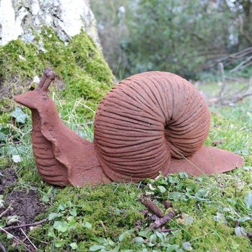 Aubaho Gartenfigur Gartenskulptur Schnecke Figur Eisen Garten Rost Eisenfigur Skulptur Ga