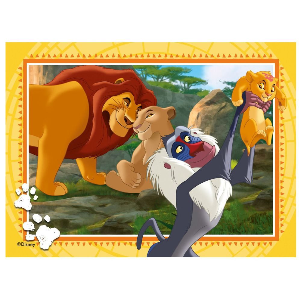 Ravensburger Puzzle Kinder Puzzle-Box 4 in 1 Ravensburger Disney König der Löwen, 24 Puzzleteile