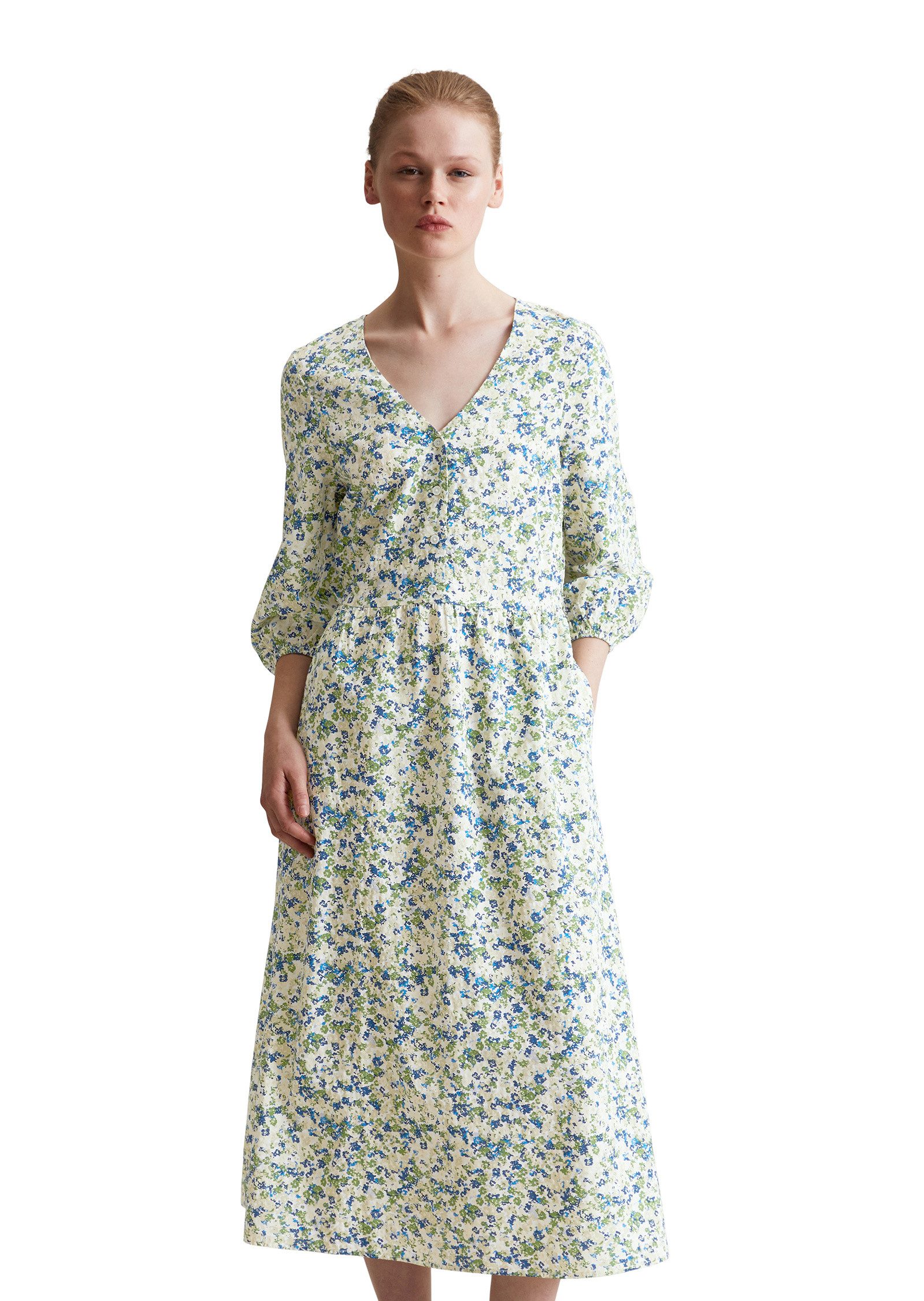 Marc O'Polo DENIM Druckkleid aus Viskose-Mix günstig online kaufen