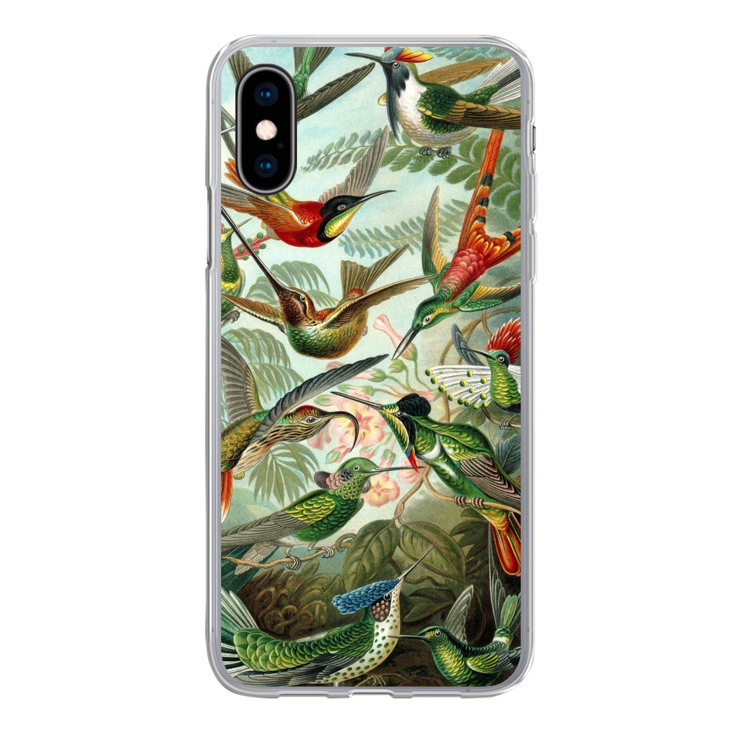 MuchoWow Handyhülle für Apple iPhone X Trochilidae - Alte Meister - Kunst, Smartphone-Bumper, Print, Handy Schutzhülle Dünn